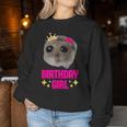 Schlafi Schlafi Sad Hamster Meme Birthday Girl Sweatshirt Frauen Lustige Geschenke