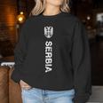 Serbia & Women's Serbia With Serbia Flag S Sweatshirt Frauen Lustige Geschenke