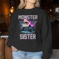 Shark Monster Truck Sister Monster Truck Are My Jam Truck Women Sweatshirt Funny Gifts
