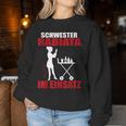 Sister Rabiata In Einatz Nurse Sweatshirt Frauen Lustige Geschenke