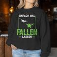 Skydive Parachute Jumping Einfach Mal Fallen Simply Fall Sweatshirt Frauen Lustige Geschenke