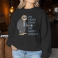 Sloth Saying Zum Schlafgeboren Zum Arbeiten Gezwungen Sweatshirt Frauen Lustige Geschenke