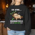 Sloth Sleep Ich Atme Produktiver Sloth Sweatshirt Frauen Lustige Geschenke