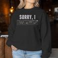 Sorry I-Dgaf Hidden Message Guitar Chords Cool For Women Sweatshirt Frauen Lustige Geschenke