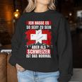 Switzerland Children's Switzerland Swiss Flag Women's Sweatshirt Frauen Lustige Geschenke