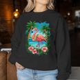 Tropical Flamingo Summer Vibes Beach For A Vacationer Women Sweatshirt Unique Gifts