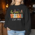 Vintage 1944 80Th Birthday Wildflower 80 Year Old For Women Women Sweatshirt Personalized Gifts