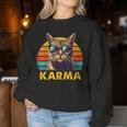 Vintage Cat Music For Nage Girls Children Karma Sweatshirt Frauen Lustige Geschenke