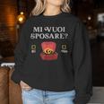 Vuoi Sposarmi Proposta Di Matrimonio Anello Nuziale Women Sweatshirt Regalos divertidos