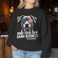 Walz Mind Your Own Damn Business Harris Waltz Dog Lady Women Sweatshirt Unique Gifts