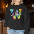 Wildcats School Spirit Tie Dye Back To School Girls Women Sweatshirt Funny Gifts