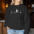 Wine Heartbeat Wine Love Wine Drinker Wine Love Sweatshirt Frauen Lustige Geschenke