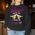 Women's Beer Measure Ich Braucht Kein Dirndl Ich Bin Zum Saufen Hier Sweatshirt Frauen Lustige Geschenke