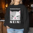 Women's Bevor Du Fragst Sweatshirt Frauen Lustige Geschenke