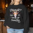 Women's Dirndl Brauch I Ned Bin Zum Saufen Da Trachten Women's Sweatshirt Frauen Lustige Geschenke