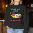 Women's Komme Was Wolle Knitting Crochet Sweatshirt Frauen Lustige Geschenke