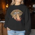 Women'sintage Retro Leo Look Tattoo Rocker Feminist Sweatshirt Frauen Lustige Geschenke