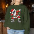 Christmas Dabbing Santa Xmas Lights Girls Boys Christmas Dab Women Sweatshirt Funny Gifts