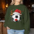 Christmas Reindeer Face Soccer Christmas Kid Women Sweatshirt Personalized Gifts