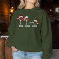 Drink Drank Drunk Wine Glasses Wine Lover Christmas Sweatshirt Frauen Lustige Geschenke