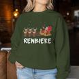 Beer Christmas Reindeer Santa Sweatshirt Frauen Lustige Geschenke