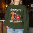 Glühweinaktivist Heben Statt Kleben Christmas Mulled Wine Sweatshirt Frauen Lustige Geschenke