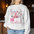 18 Year Old Made In 2006 Floral Flower 18Th Birthday Womens Women Sweatshirt Personalized Gifts