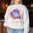 Bambino Anna Regalo Nome Ragazza Unicorno Women Sweatshirt Regalos divertidos