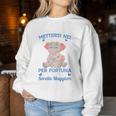 Bambino Elefante Sorella Non È Divertente Mettersi Nei Guai Ragazza Women Sweatshirt Regalos divertidos