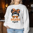 Bears Girl Retro Messy Bun Sports Fan Team Spirit Women Sweatshirt Personalized Gifts