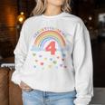 Children's Ich Bin 4 Jahreierth Birthday Rainbow Sweatshirt Frauen Lustige Geschenke