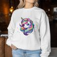 Children's Kita Abgängerin Unicorn First Day At School 2024 Girls' Sweatshirt Frauen Lustige Geschenke