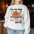 Christian Halloween Fall For Jesus Never Leaves Girl Toddler Women Sweatshirt Personalized Gifts
