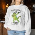 Coole Mädchen Lieben Krokodile Sweatshirt Frauen Lustige Geschenke