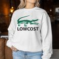 Crocodile Low Cost Brand Meme Sarcasmo Sarcastico Idea Women Sweatshirt Regalos divertidos