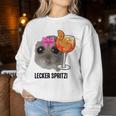 Delicious Spritzi X Sad Hamster Meme Girl Hallöchen Aperölchen Sweatshirt Frauen Lustige Geschenke