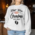 First Time Grandma 2025 Promoted To Grandma 2025 Women Sweatshirt Funny Gifts