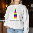 Fun Rainbow Beer Bottle Gay Lesbian Trans Pride Lgbt Women Sweatshirt Unique Gifts