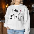 I Am 39 Plus 1 Middle Finger For A 40Th 40 Old Sweatshirt Frauen Lustige Geschenke