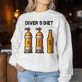 Diving For Diving Diet Beer Blue Sweatshirt Frauen Lustige Geschenke