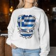 Greece Flag Greek Greece Flag For Women Sweatshirt Frauen Lustige Geschenke