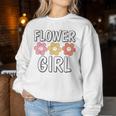 Groovy Flower Girl Proposal Wedding Bridesmaid Bridal Shower Women Sweatshirt Unique Gifts
