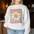 Groovy Kindergarten Back To School First Day Of Kindergarten Women Sweatshirt Unique Gifts