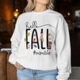 Hello Fall Mimi Life Cute Halloween Autumn Grandma Women Sweatshirt Funny Gifts