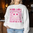 Hello First Grade Back To School First Day Of 1St Grade Women Sweatshirt Personalized Gifts