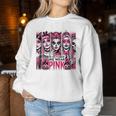 Horror Girl In October We Wear Pink Breast Cancer Halloween Women Sweatshirt Unique Gifts