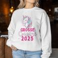 Ich Werde Große Cousin 2025 Unicorn Girls' Cousin Blue Sweatshirt Frauen Lustige Geschenke