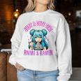 Just A Cute Girl Who Loves Anime And Ramen For Girls Women Sweatshirt Personalized Gifts