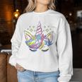 Ragazza Colorato Donna Arcobaleno Figlia Bambini Unic Women Sweatshirt Regalos divertidos