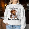 Rhodesian Ridgeback Hund Guten Morgen Ganz Dünne Eis Women's Sweatshirt Frauen Lustige Geschenke